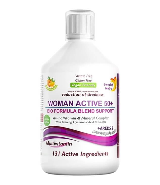 SWEDISH NUTRA | WOMAN ACTIVE 50+ BIO FORMULA BLEND SUPPORT +AREDS 2